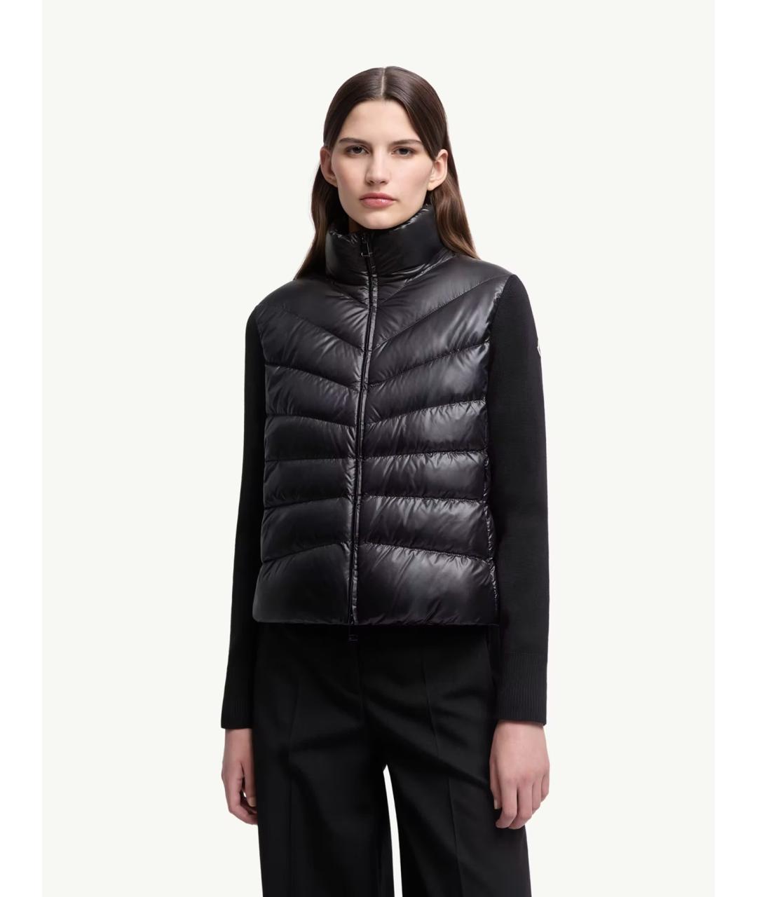 MONCLER Черный полиамидовый кардиган, фото 3