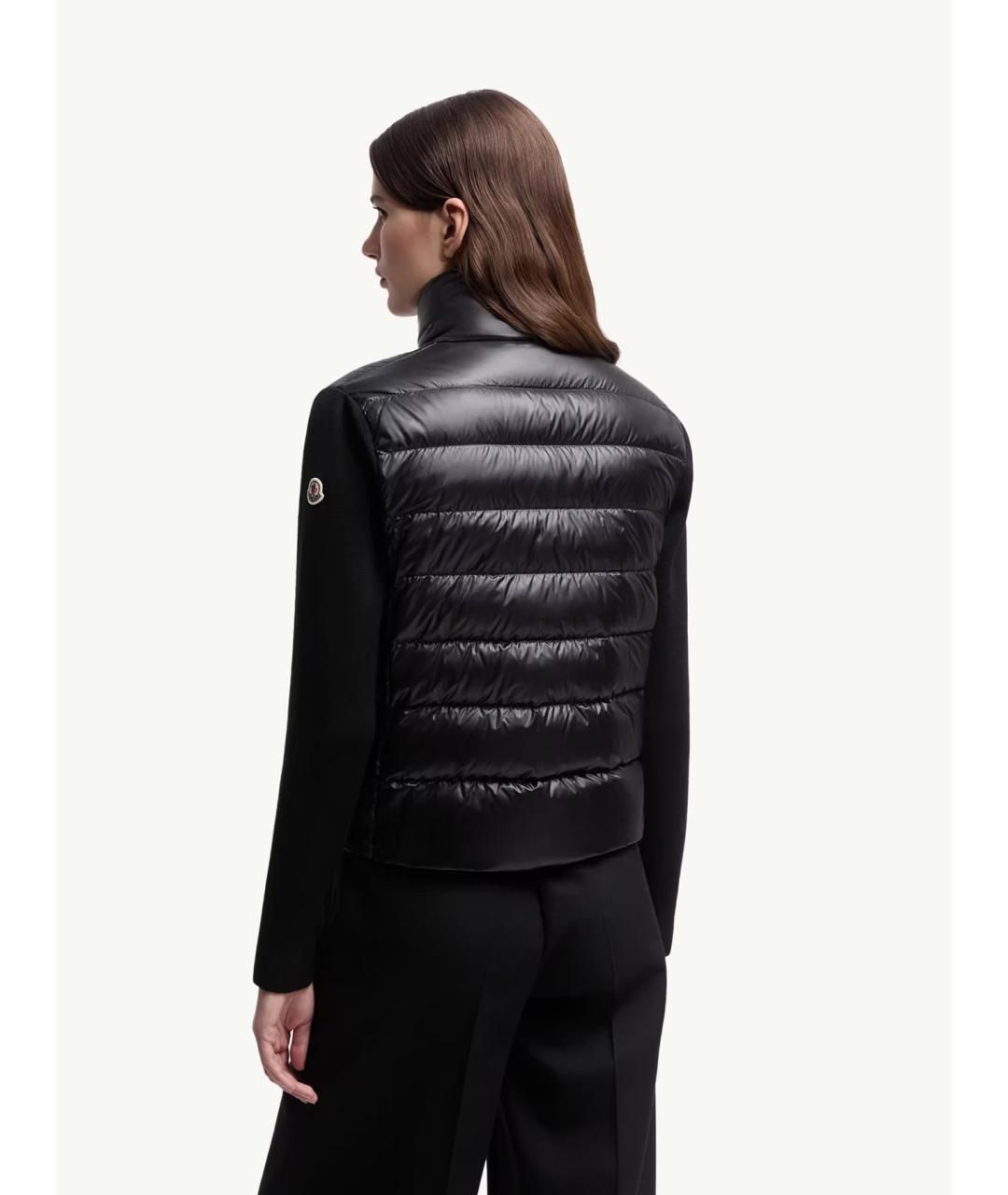 MONCLER Черный полиамидовый кардиган, фото 4