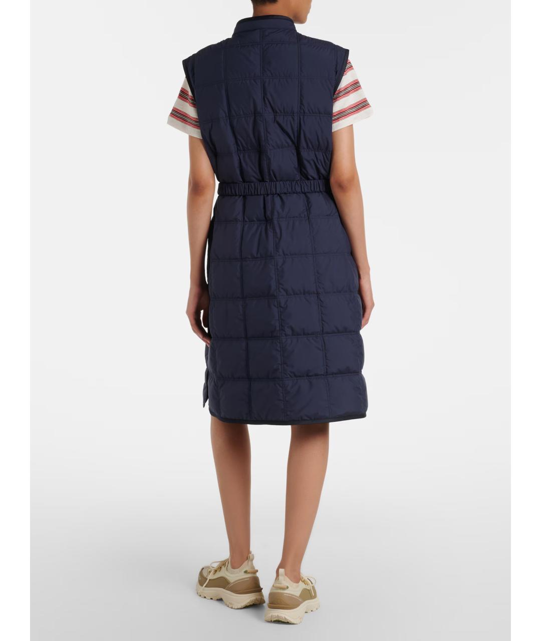 MONCLER Синий полиэстеровый жилет, фото 4