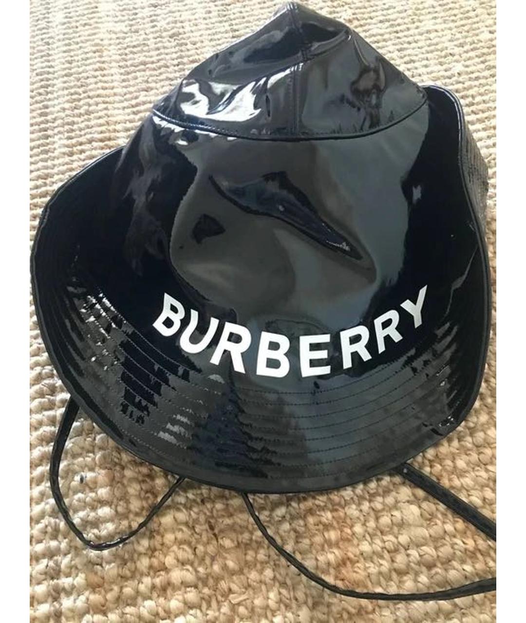 BURBERRY Черная синтетическая шляпа, фото 3