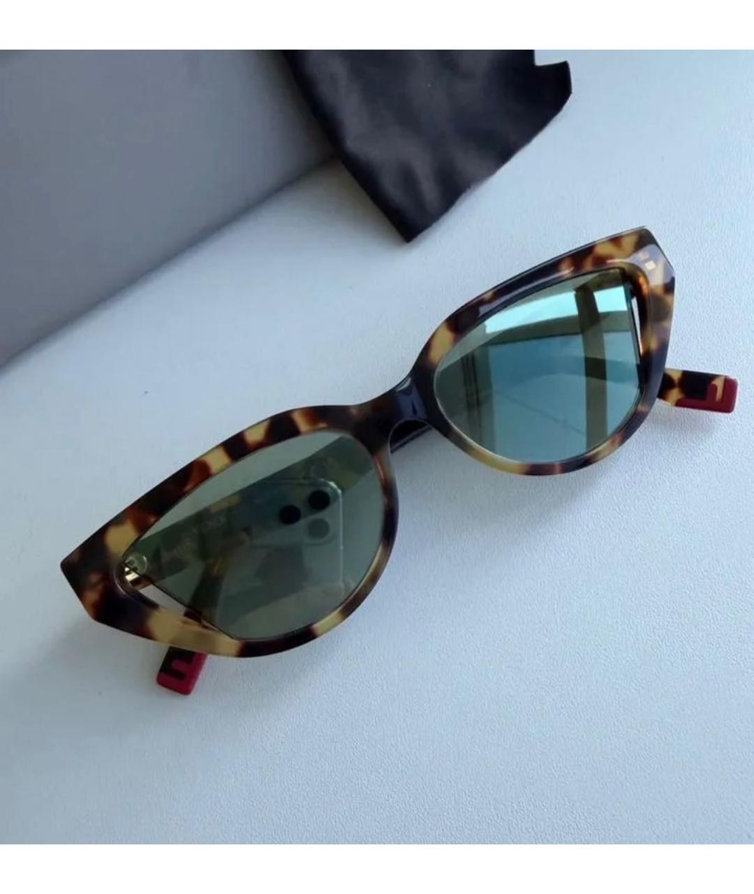 FENDI Мульти пластиковые солнцезащитные очки, фото 4