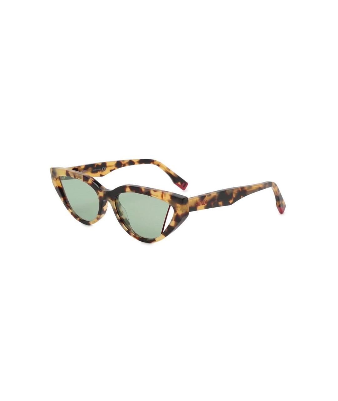 FENDI Мульти пластиковые солнцезащитные очки, фото 9