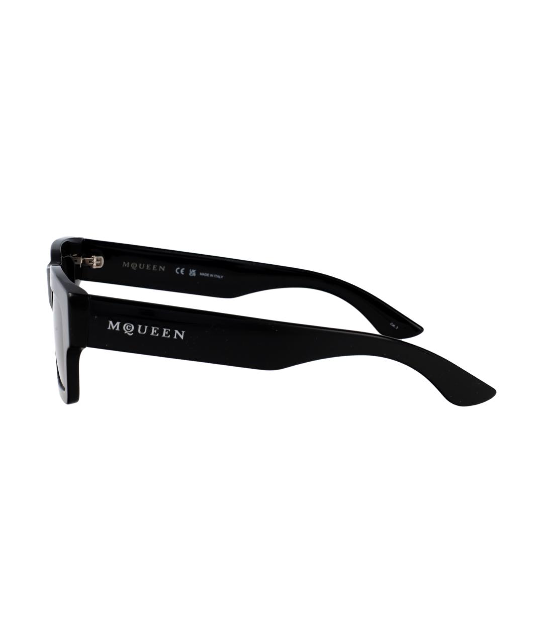 ALEXANDER MCQUEEN Черные пластиковые солнцезащитные очки, фото 3