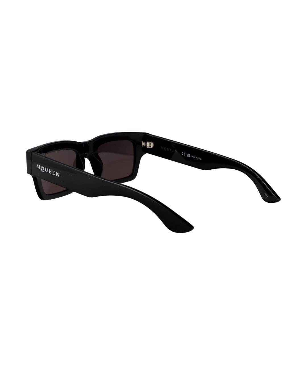 ALEXANDER MCQUEEN Черные пластиковые солнцезащитные очки, фото 4