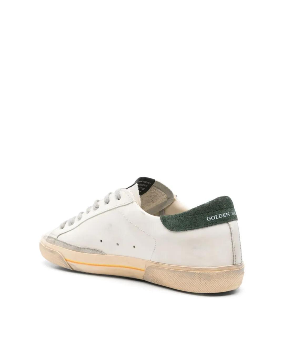 GOLDEN GOOSE Белые кожаные низкие кроссовки / кеды, фото 3