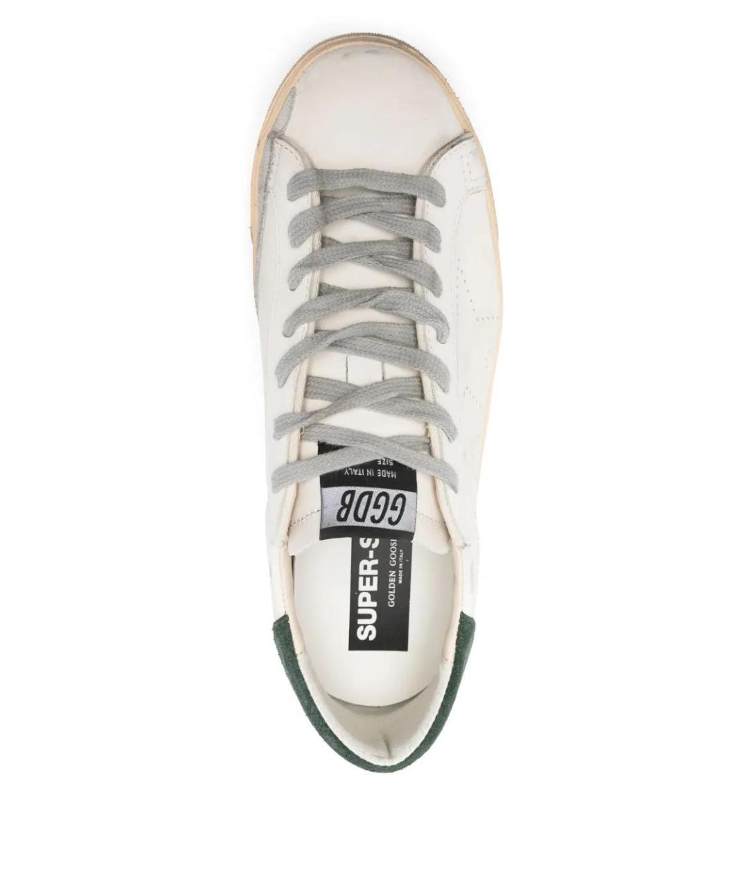 GOLDEN GOOSE Белые кожаные низкие кроссовки / кеды, фото 4