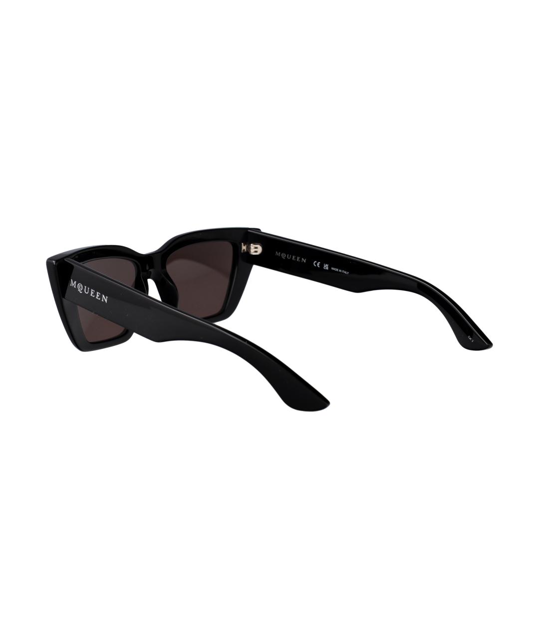 ALEXANDER MCQUEEN Черные пластиковые солнцезащитные очки, фото 4
