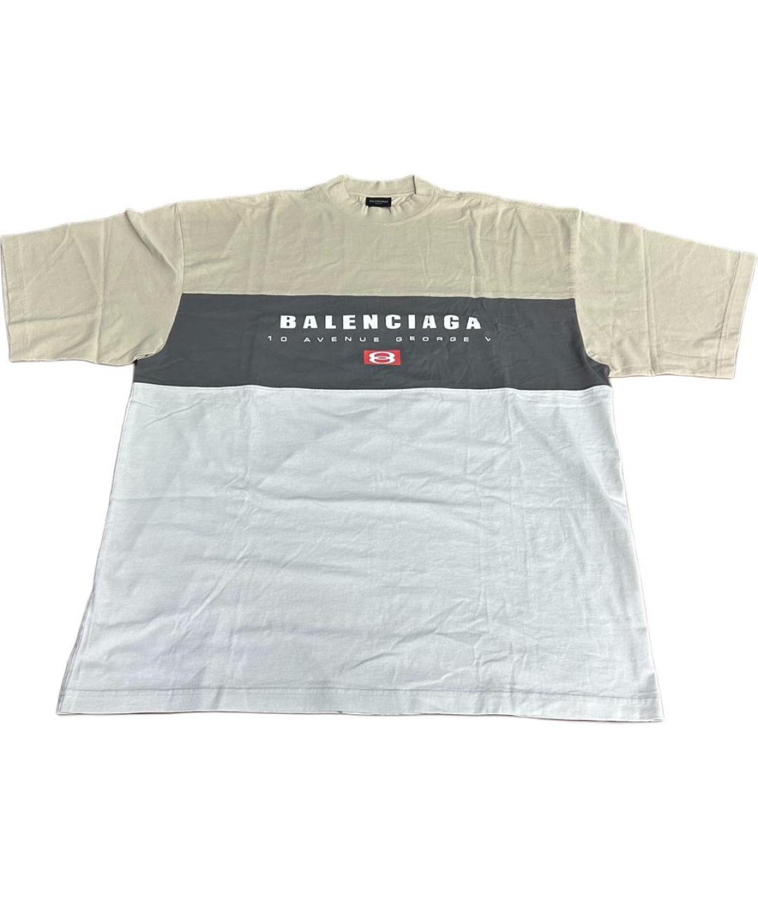 BALENCIAGA Бежевая футболка, фото 1