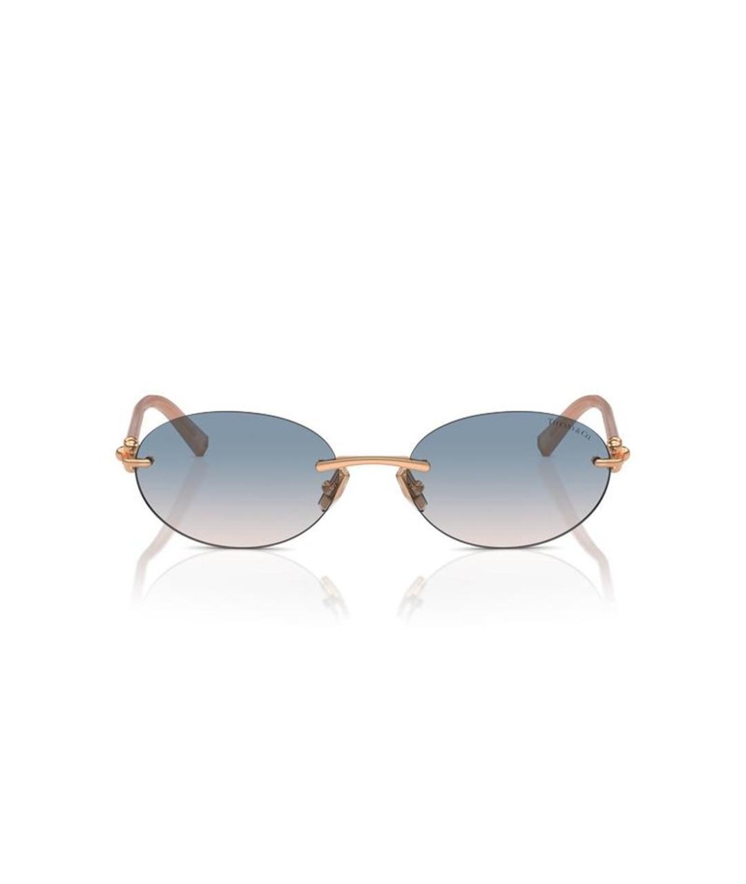 TIFFANY&CO Золотые металлические солнцезащитные очки, фото 3