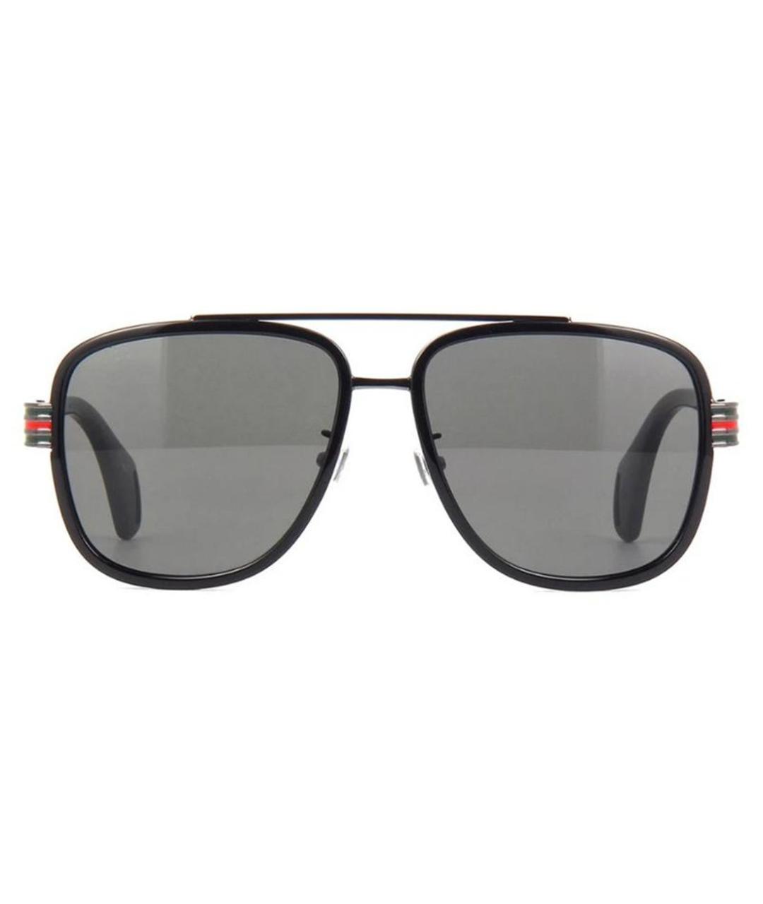 GUCCI Черные металлические солнцезащитные очки, фото 2