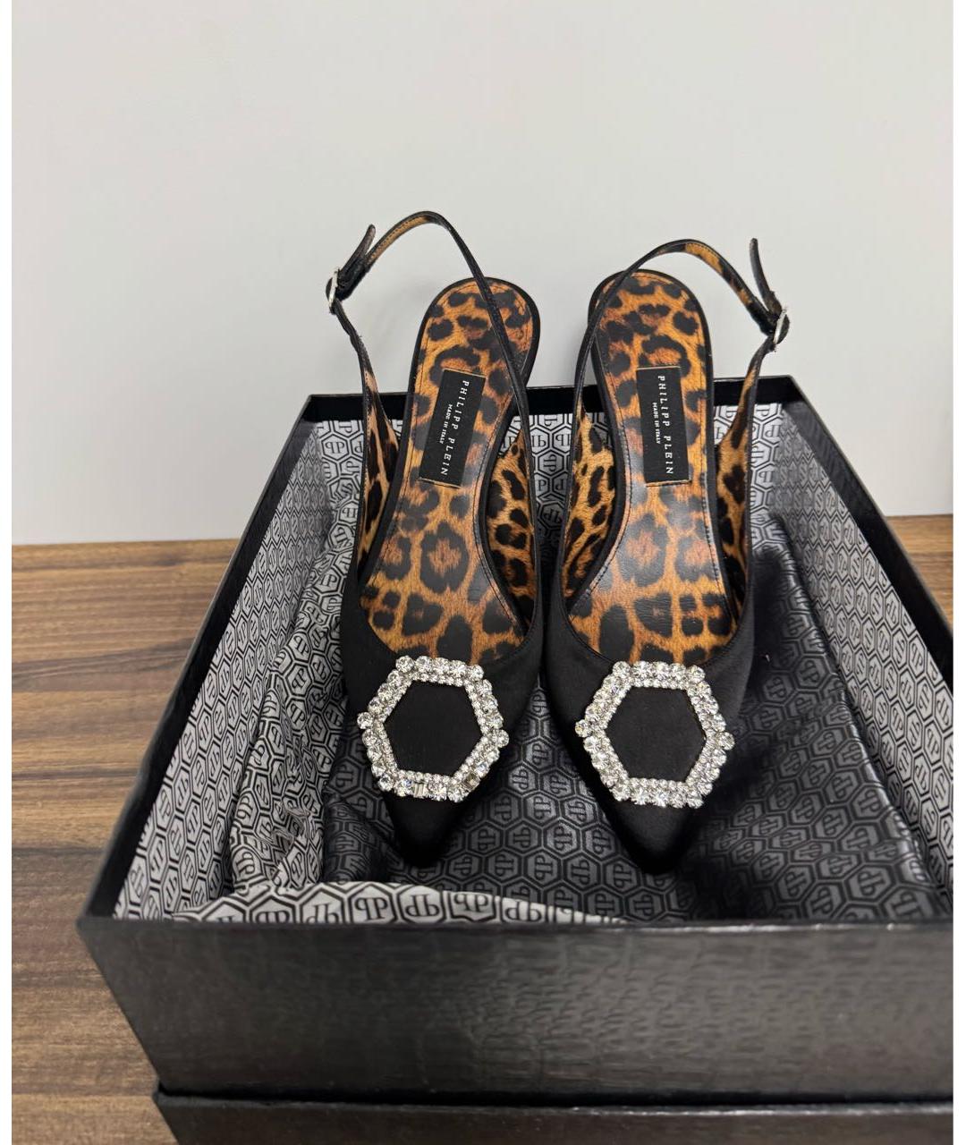 PHILIPP PLEIN Черные текстильные туфли, фото 3