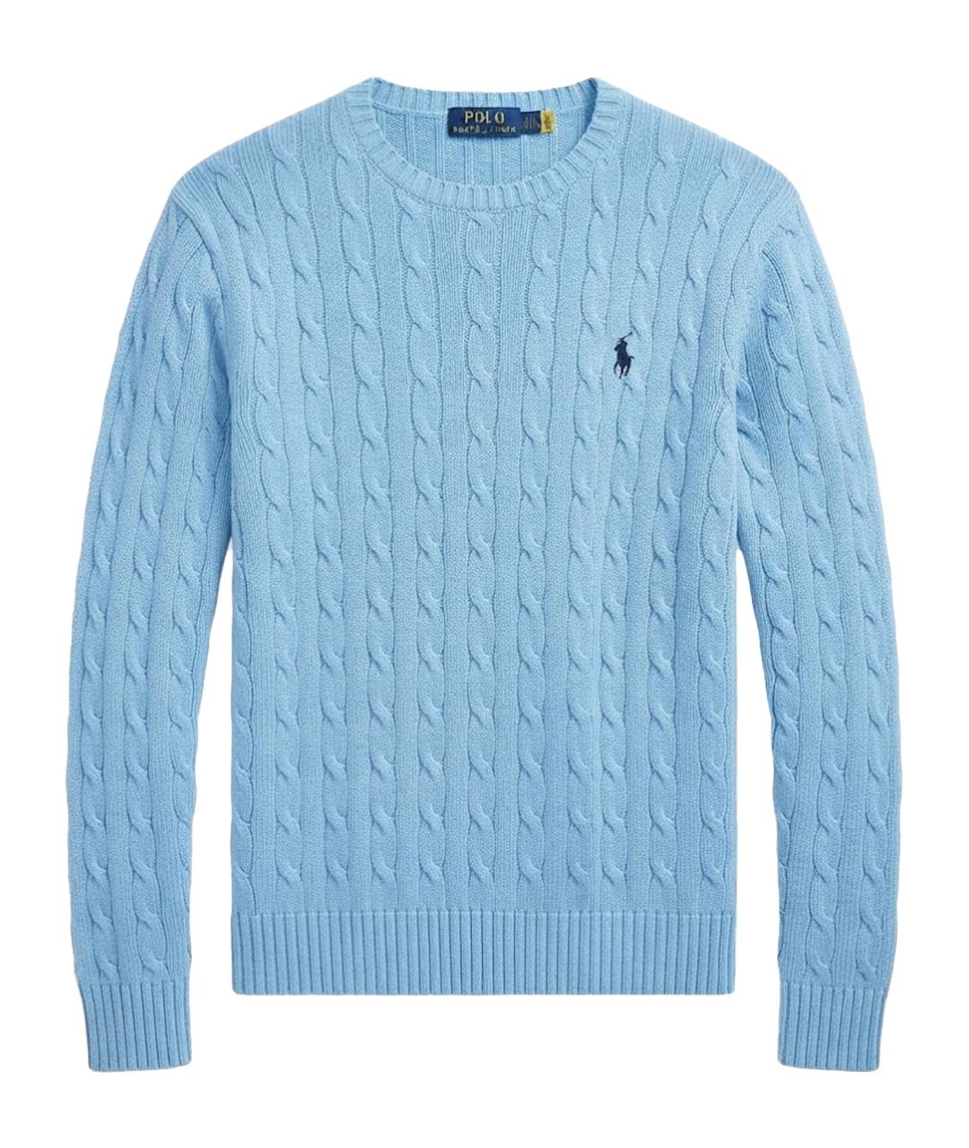 POLO RALPH LAUREN Голубой шерстяной джемпер / свитер, фото 1