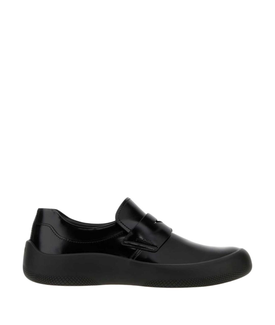 PRADA Черные кожаные лоферы, фото 1