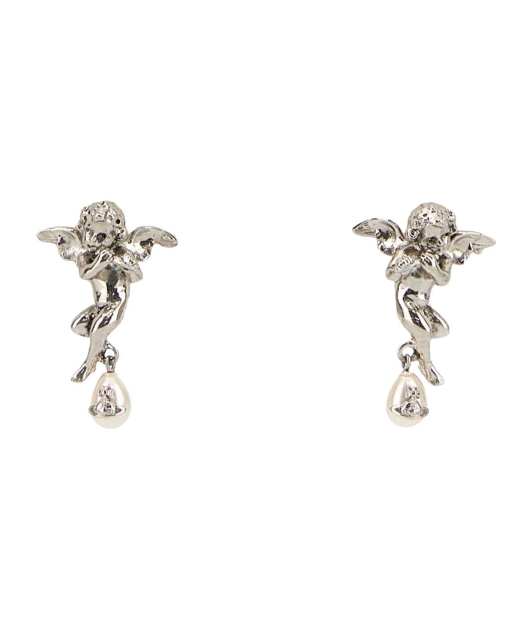 VIVIENNE WESTWOOD Серебряные металлические серьги, фото 1