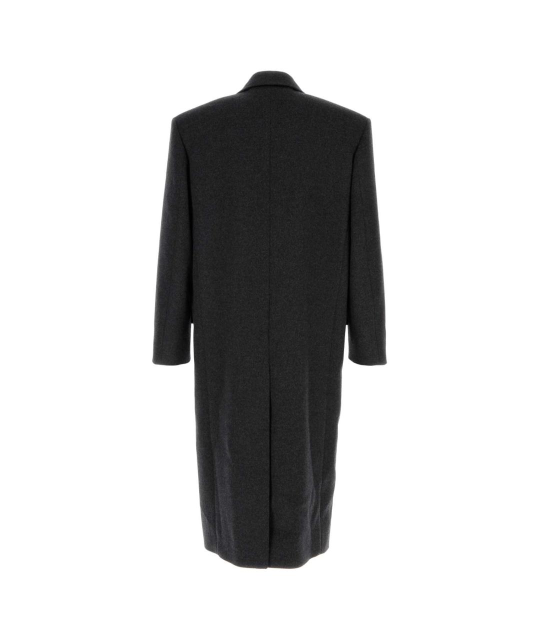 SAINT LAURENT Серое шерстяное пальто, фото 2