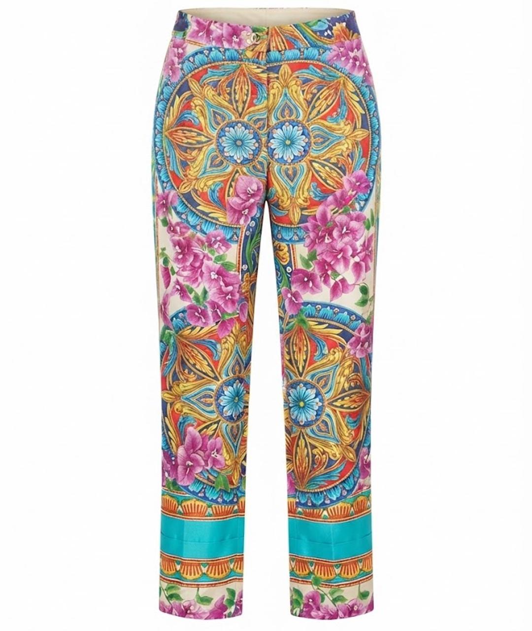 DOLCE&GABBANA Мульти прямые брюки, фото 1