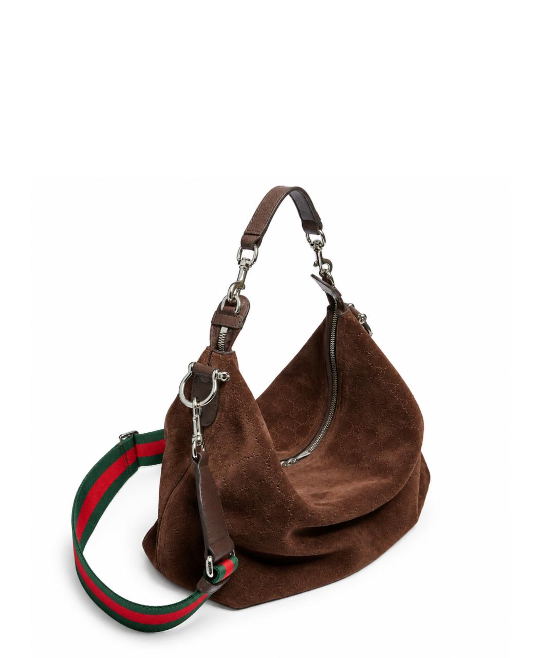 GUCCI Коричневая замшевая сумка на плечо, фото 2