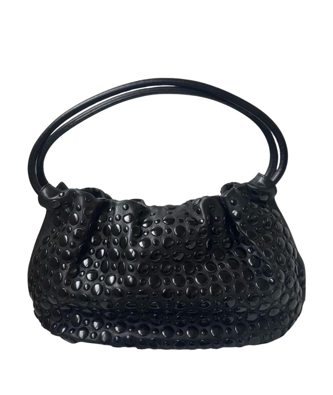 SONIA RYKIEL Черная кожаная сумка с короткими ручками, фото 1