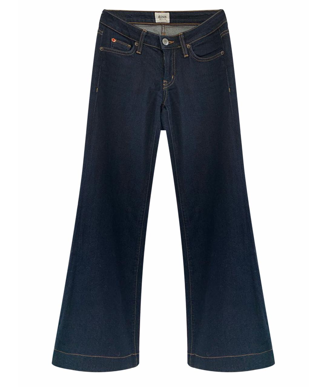 HUDSON Темно-синие хлопковые джинсы клеш, фото 1