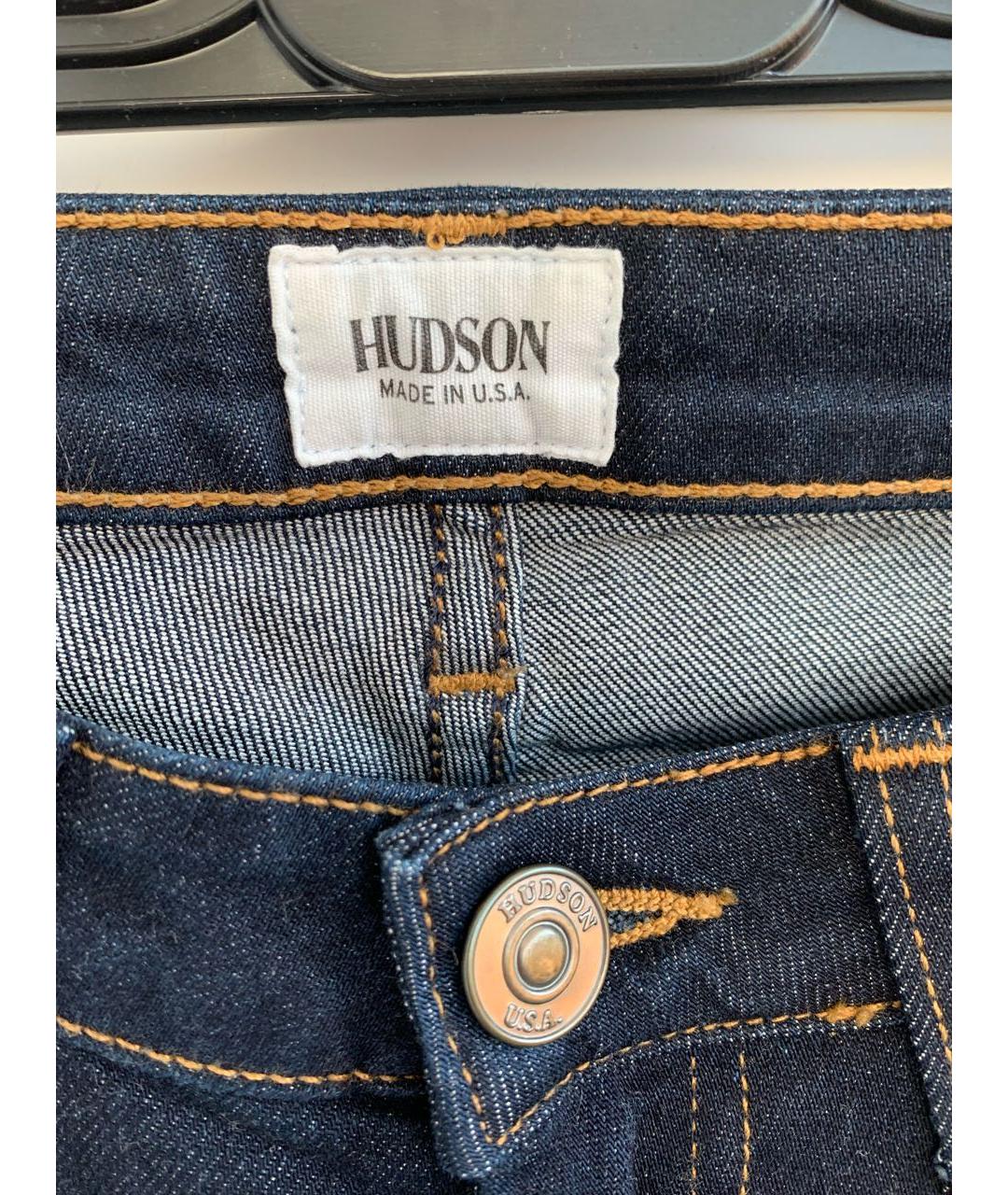 HUDSON Темно-синие хлопковые джинсы клеш, фото 2