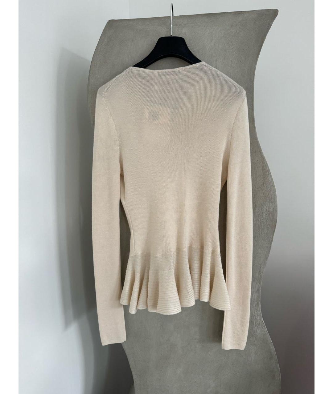 CHRISTIAN DIOR Бежевый кашемировый джемпер / свитер, фото 4