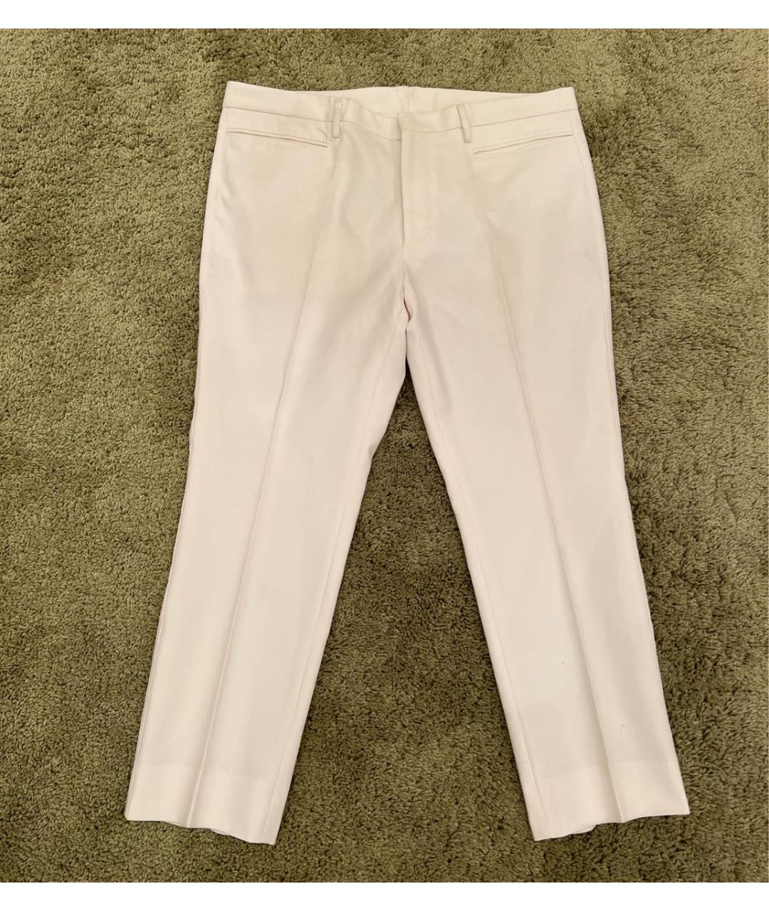 JUST CAVALLI Белые хлопковые брюки узкие, фото 5