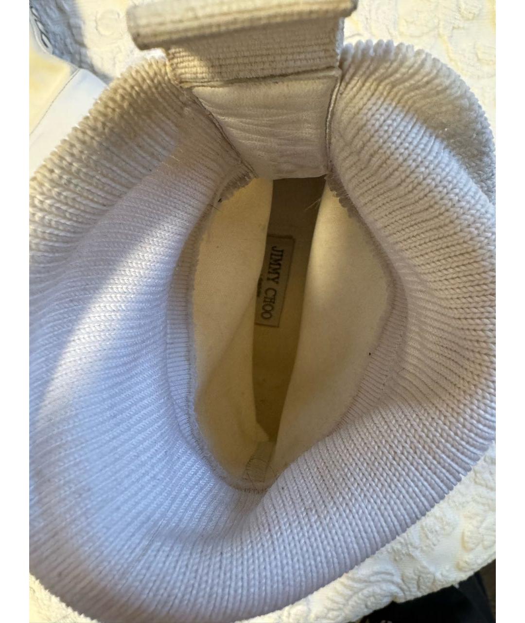JIMMY CHOO Белые кожаные ботинки, фото 5