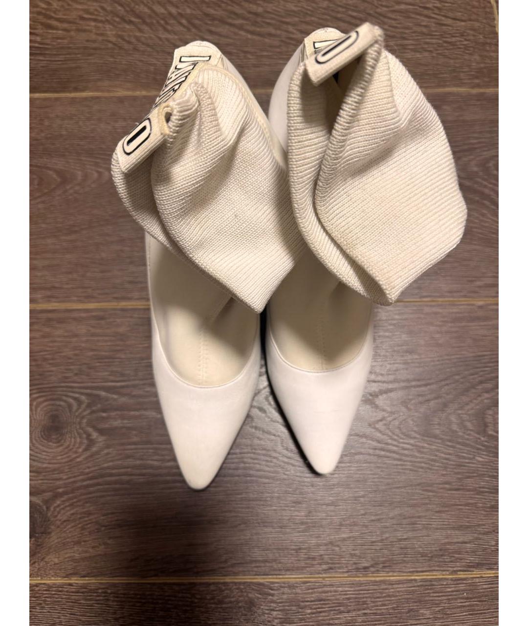 JIMMY CHOO Белые кожаные ботинки, фото 2