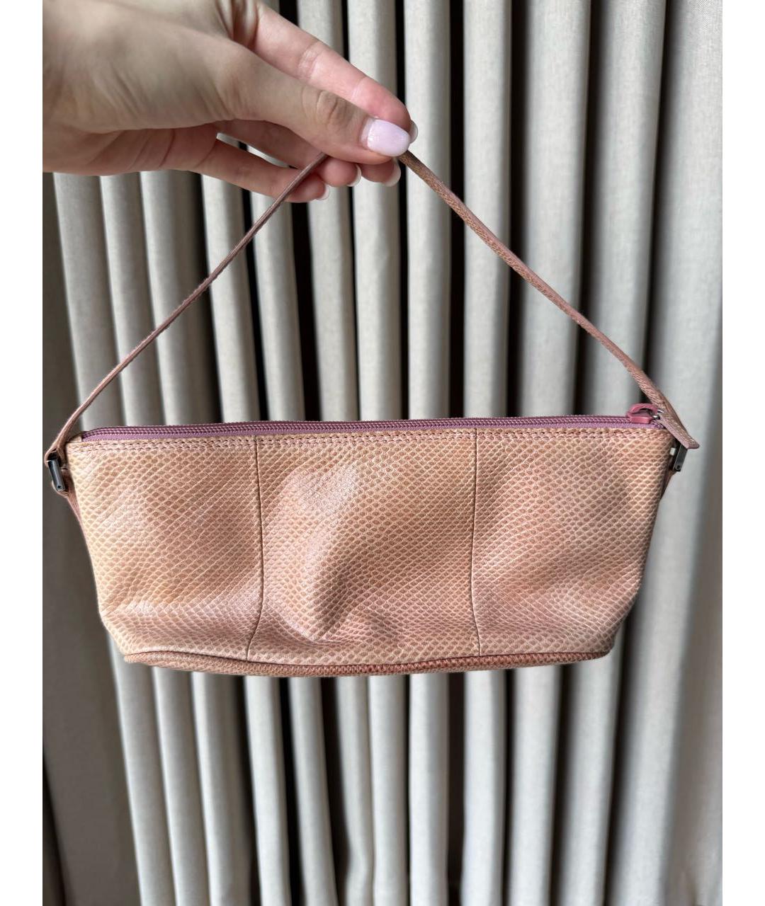GUCCI Розовая кожаная сумка с короткими ручками, фото 5