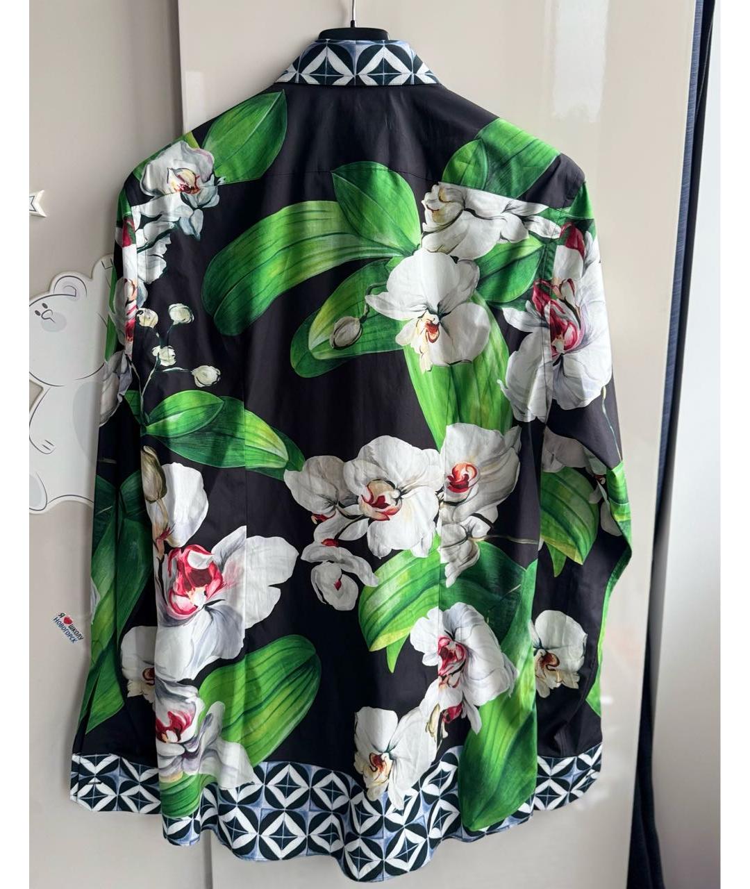 DOLCE&GABBANA Мульти хлопковая кэжуал рубашка, фото 4