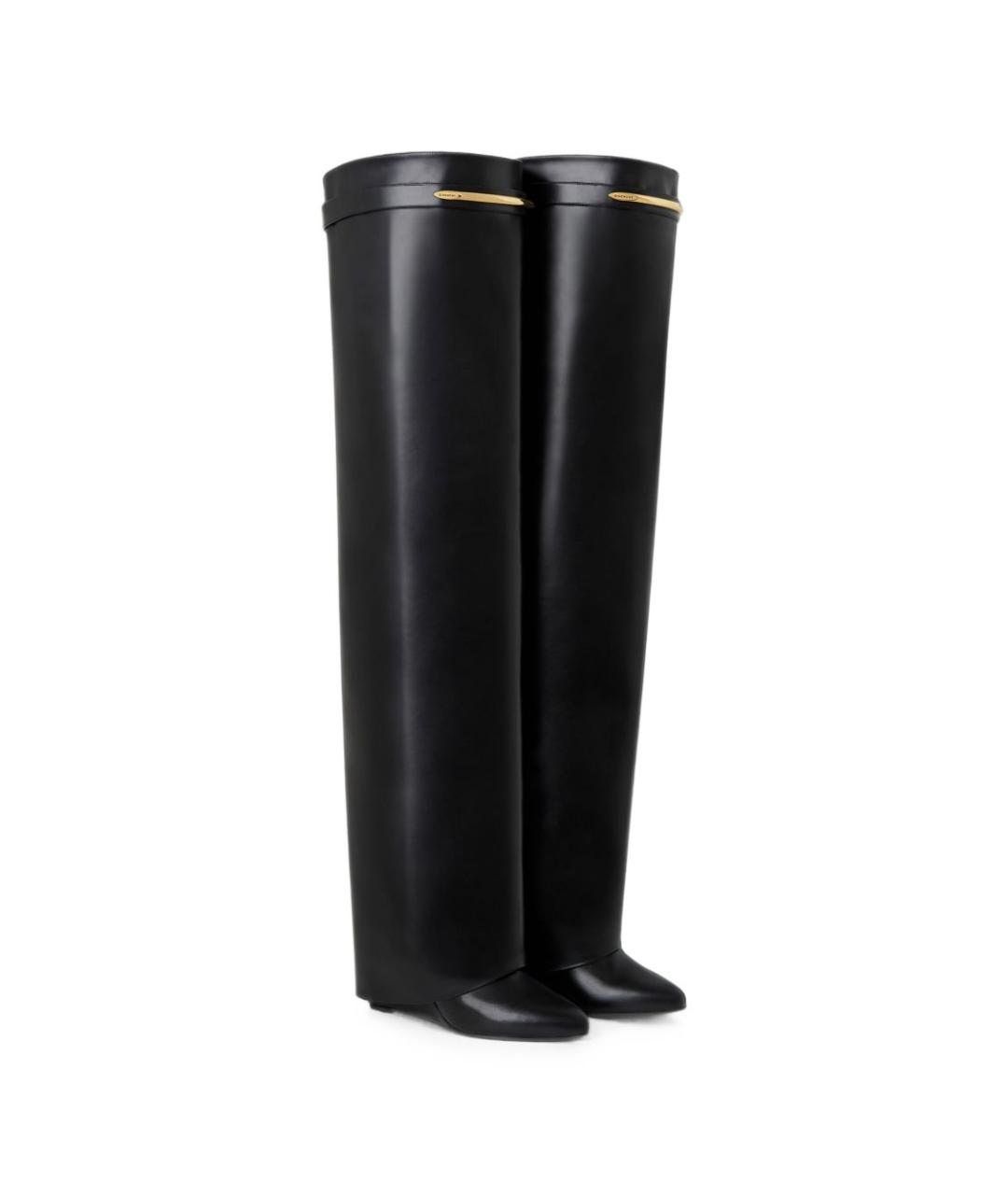 GIVENCHY Черные кожаные сапоги, фото 4