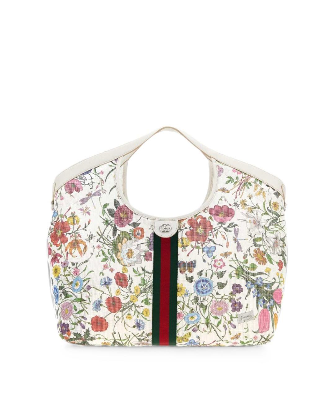 GUCCI Белая сумка тоут из канвы, фото 4