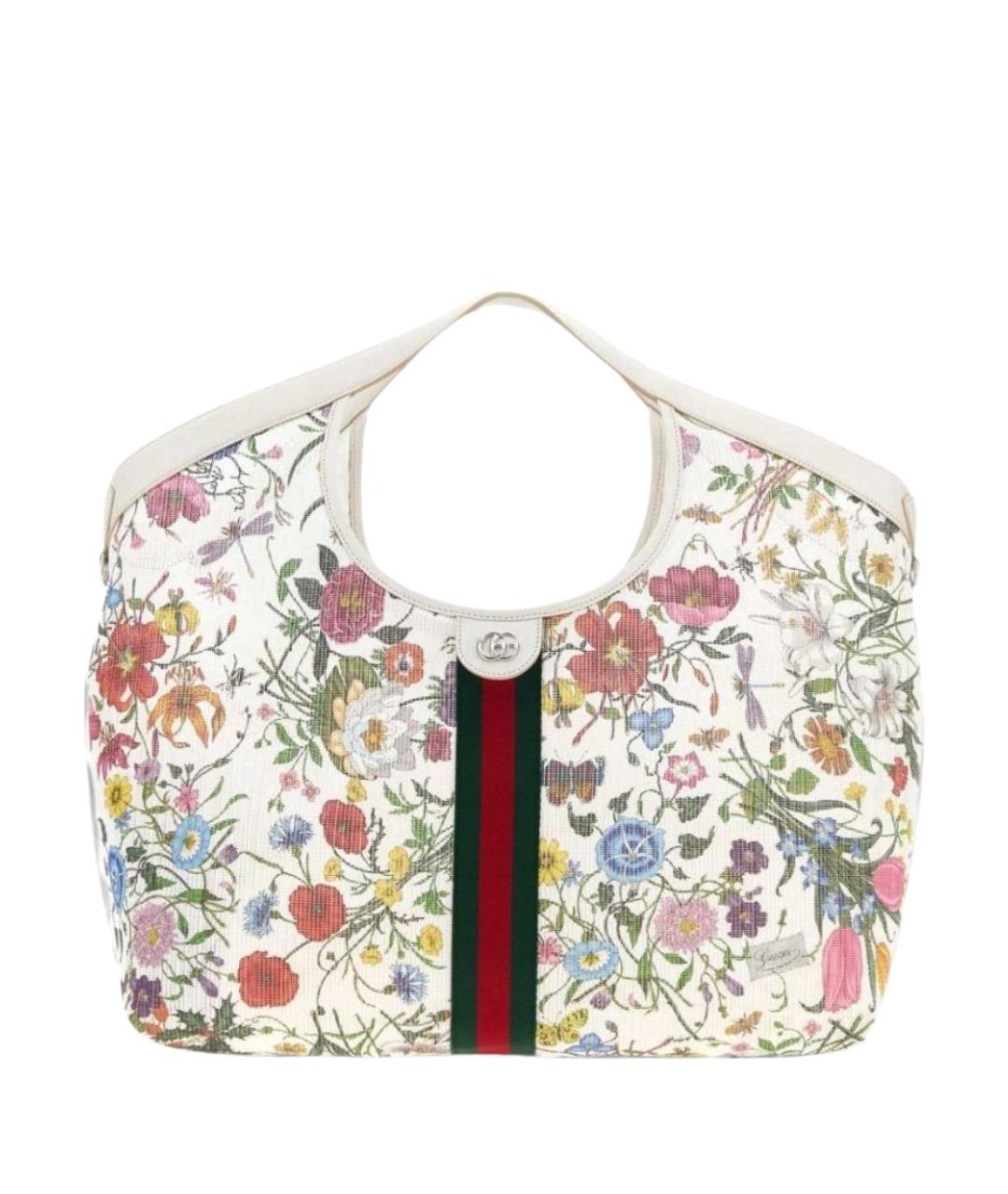 GUCCI Белая сумка тоут из канвы, фото 1