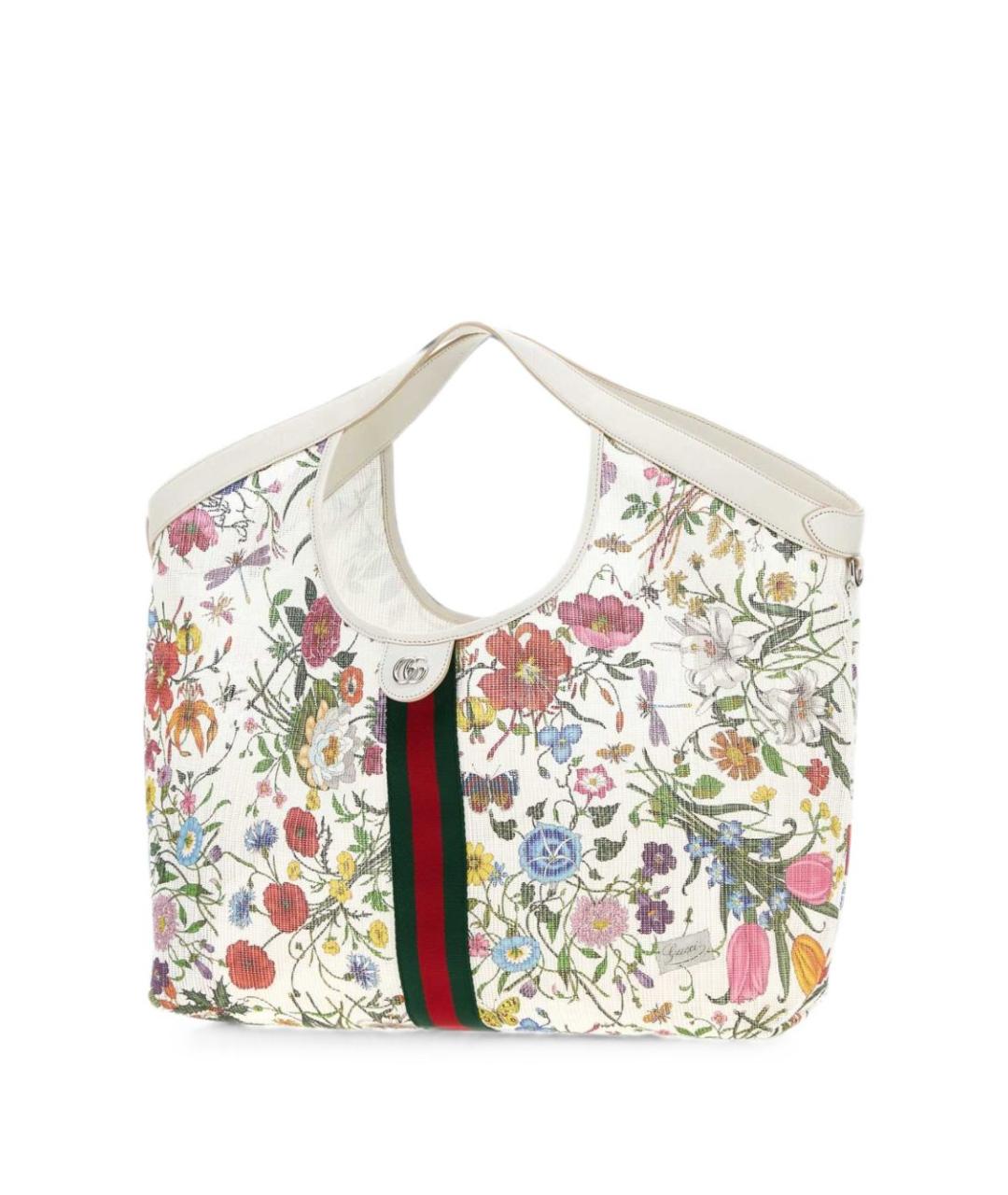 GUCCI Белая сумка тоут из канвы, фото 3