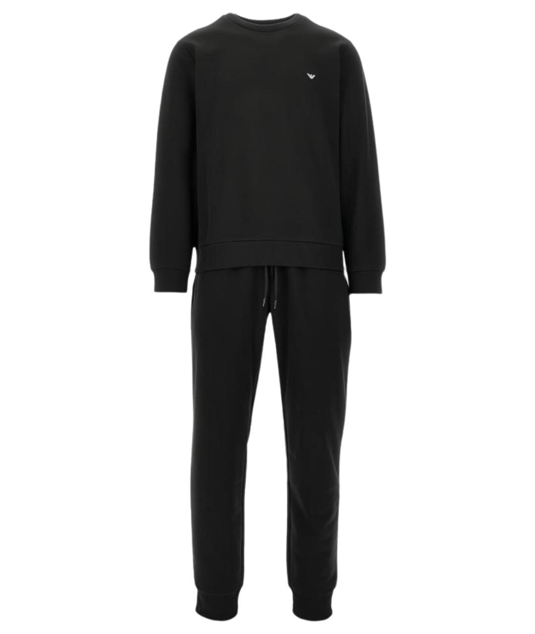 EMPORIO ARMANI Черный полиэстеровый спортивный костюм, фото 1