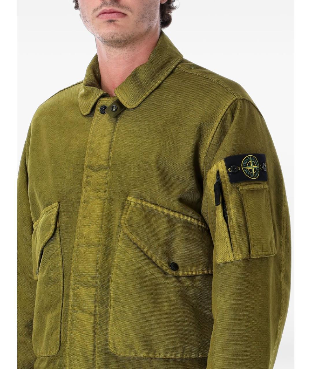 STONE ISLAND Зеленая полиамидовая куртка, фото 3