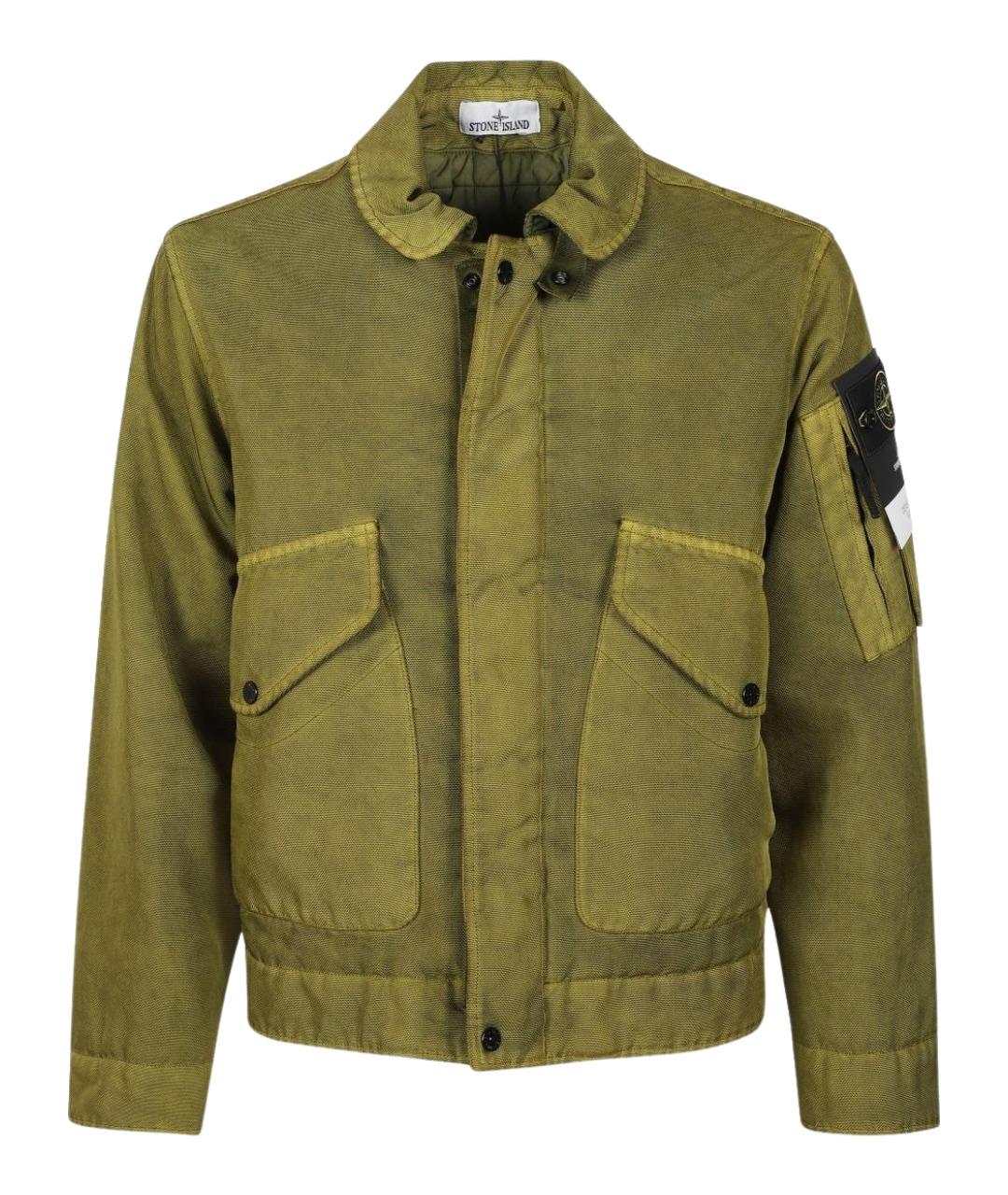 STONE ISLAND Зеленая полиамидовая куртка, фото 1