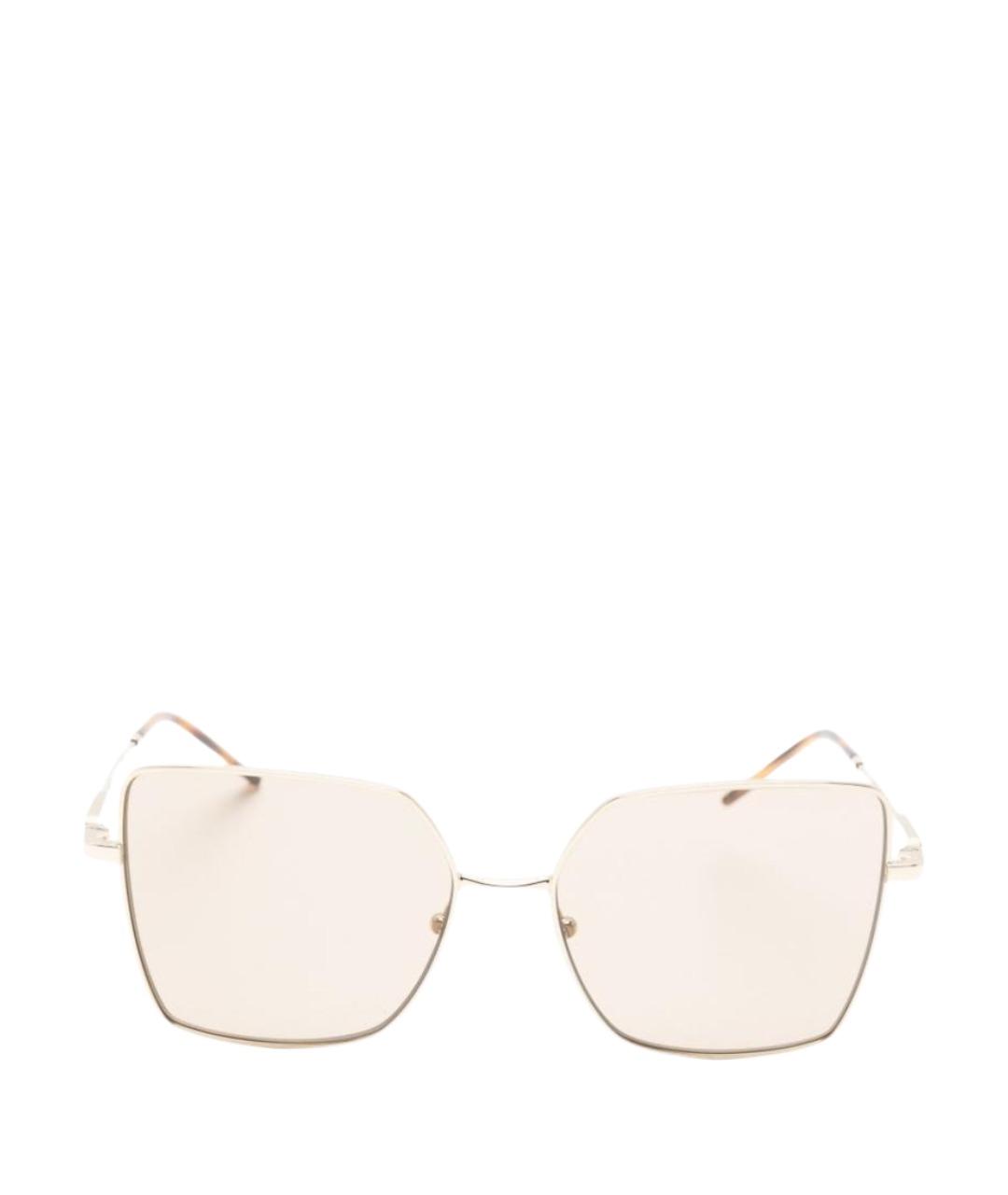 EMPORIO ARMANI Золотые металлические солнцезащитные очки, фото 1