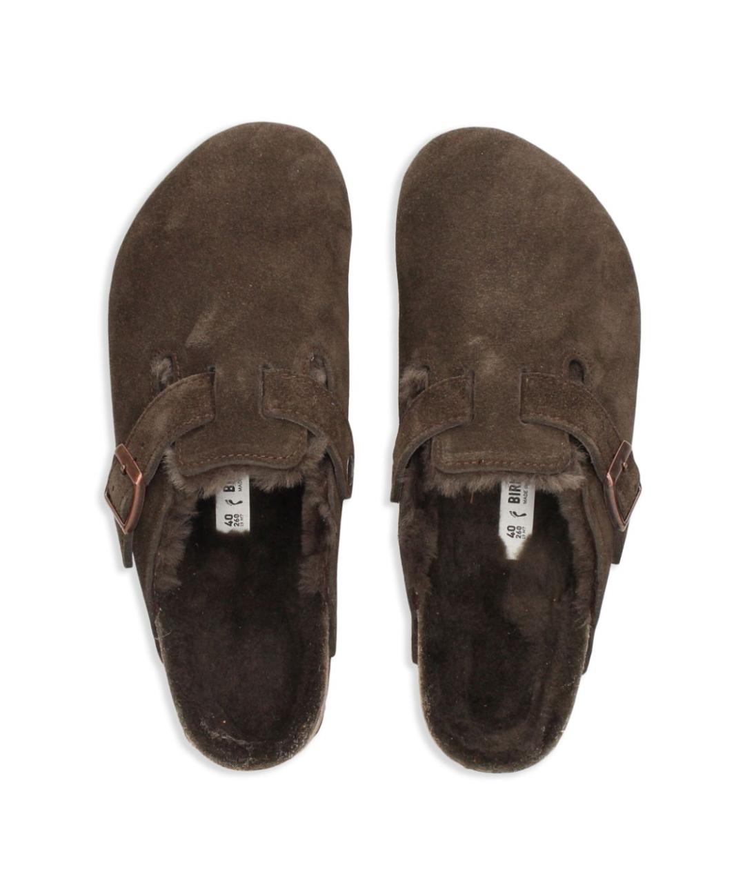 BIRKENSTOCK Коричневые замшевые сандалии, фото 2