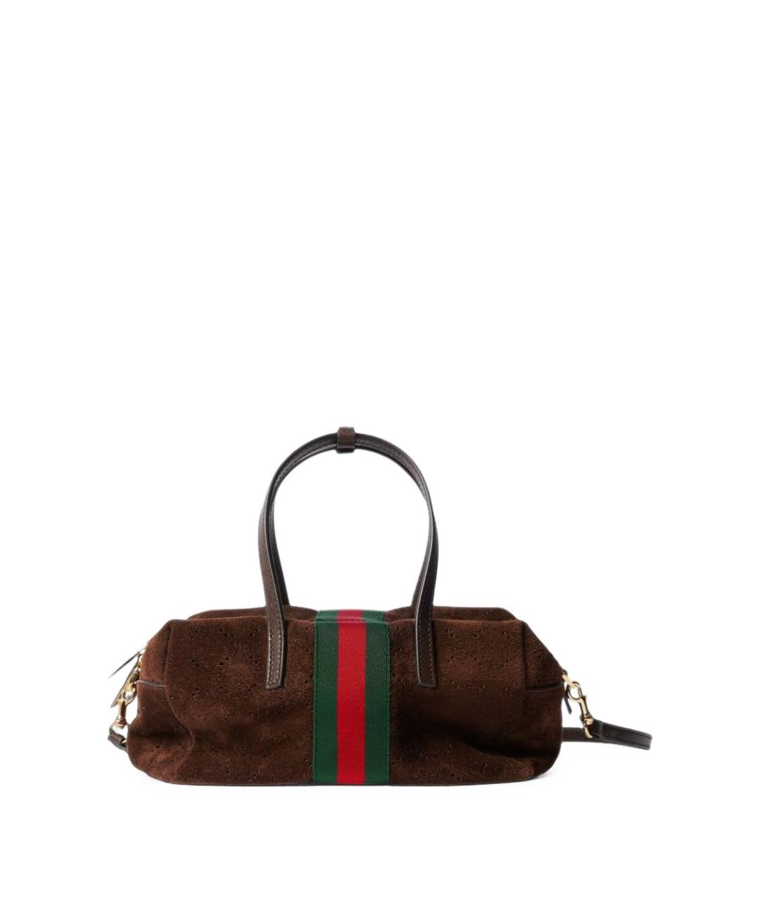 GUCCI Коричневая замшевая сумка тоут, фото 3