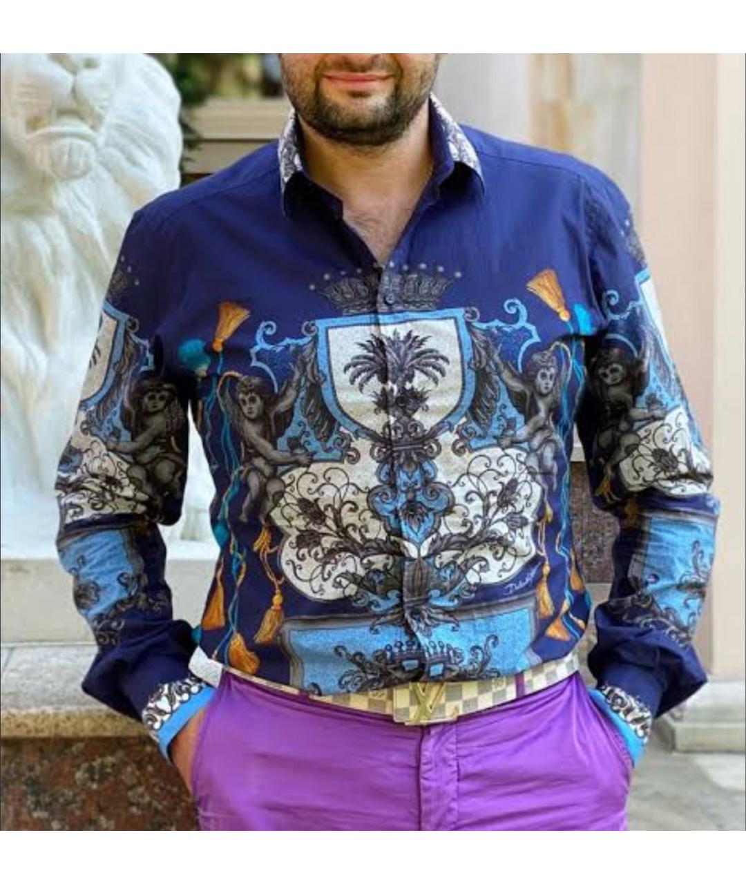 DOLCE&GABBANA Мульти хлопковая кэжуал рубашка, фото 8