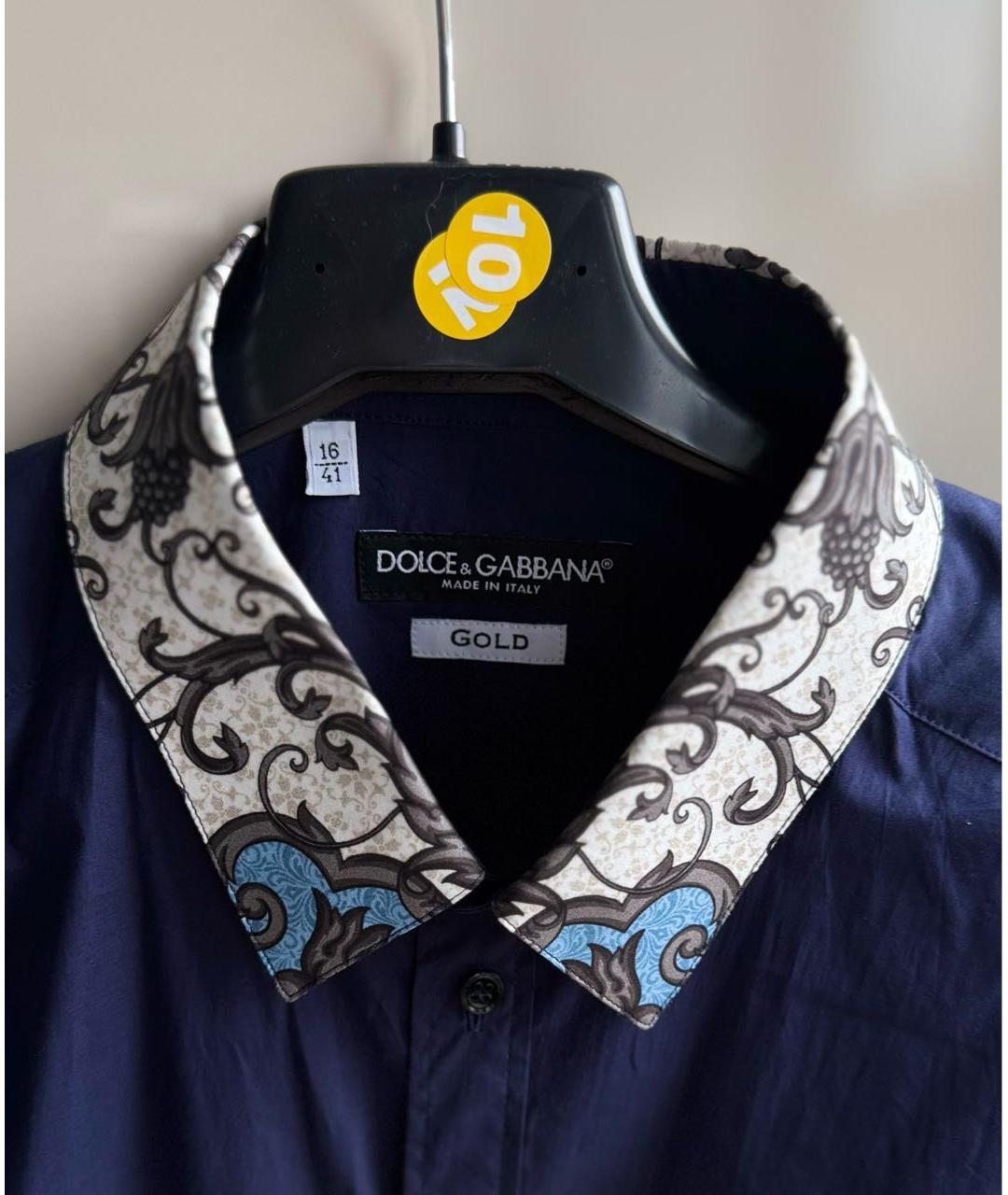 DOLCE&GABBANA Мульти хлопковая кэжуал рубашка, фото 2