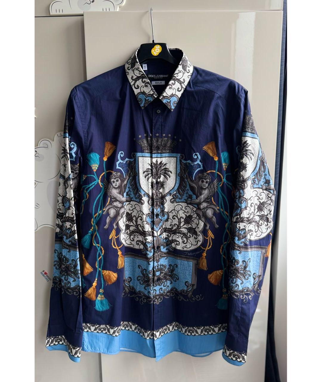 DOLCE&GABBANA Мульти хлопковая кэжуал рубашка, фото 9