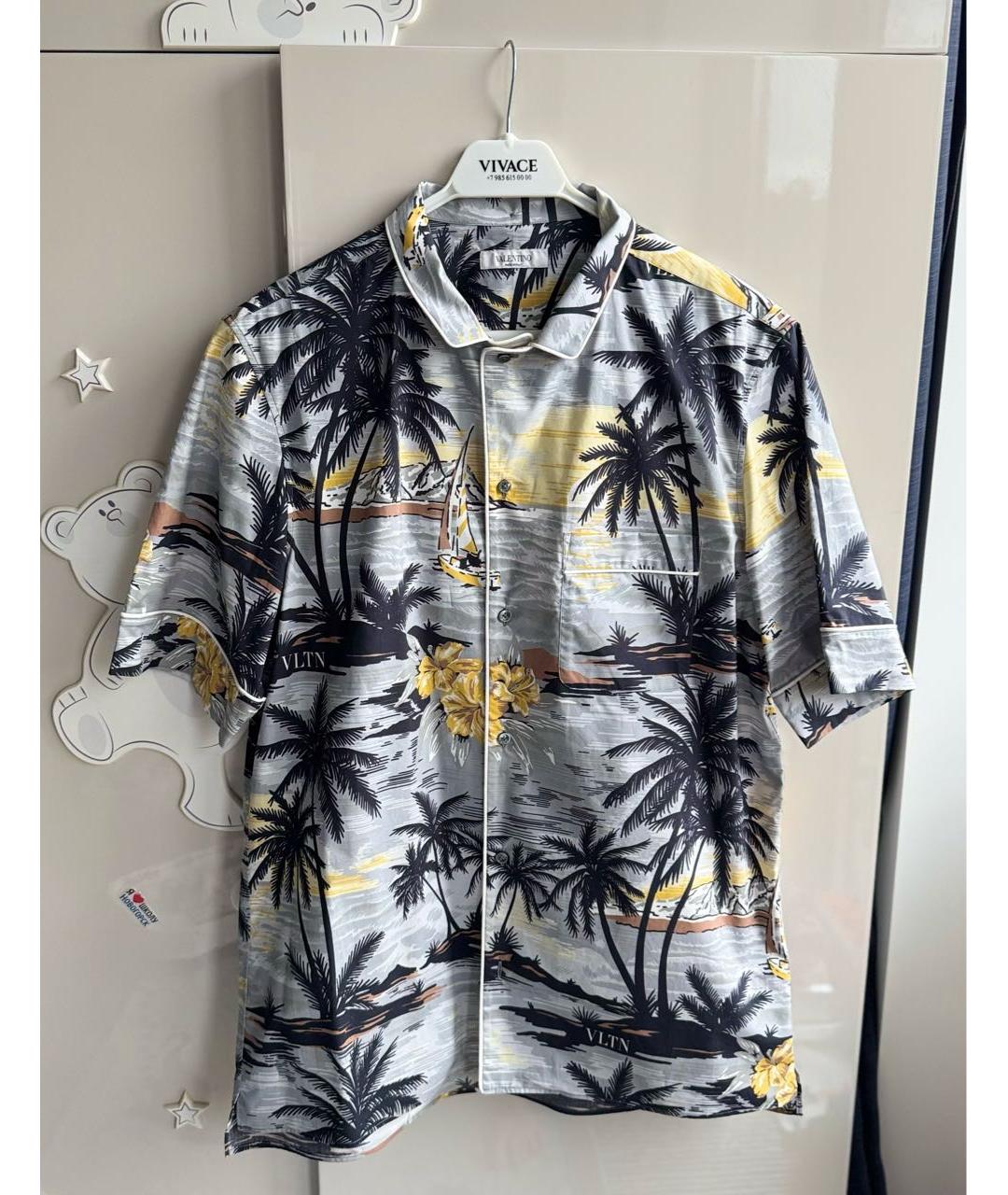 VALENTINO Мульти хлопковая кэжуал рубашка, фото 3
