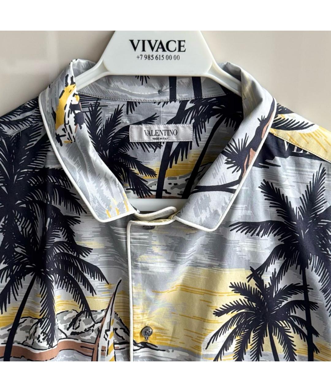VALENTINO Мульти хлопковая кэжуал рубашка, фото 6