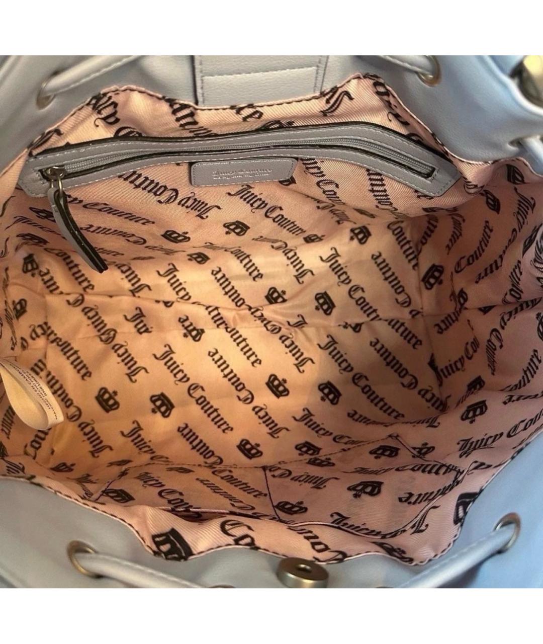 JUICY COUTURE Коричневая бархатная сумка тоут, фото 4