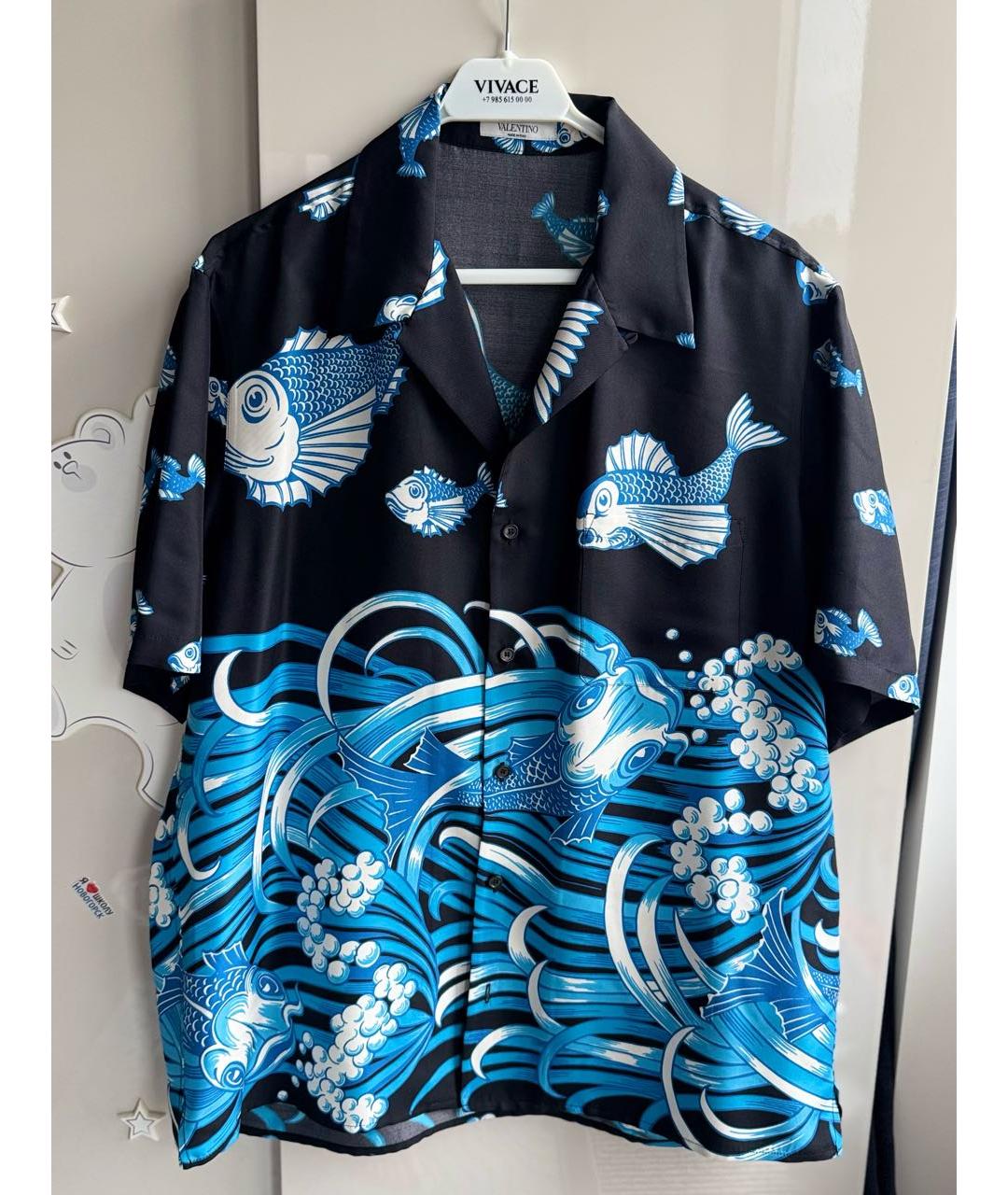 VALENTINO Мульти шелковая кэжуал рубашка, фото 3