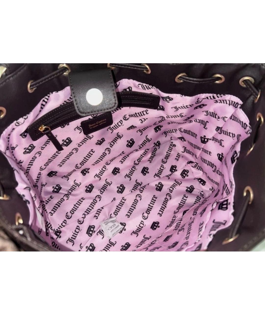 JUICY COUTURE Розовая бархатная сумка тоут, фото 3