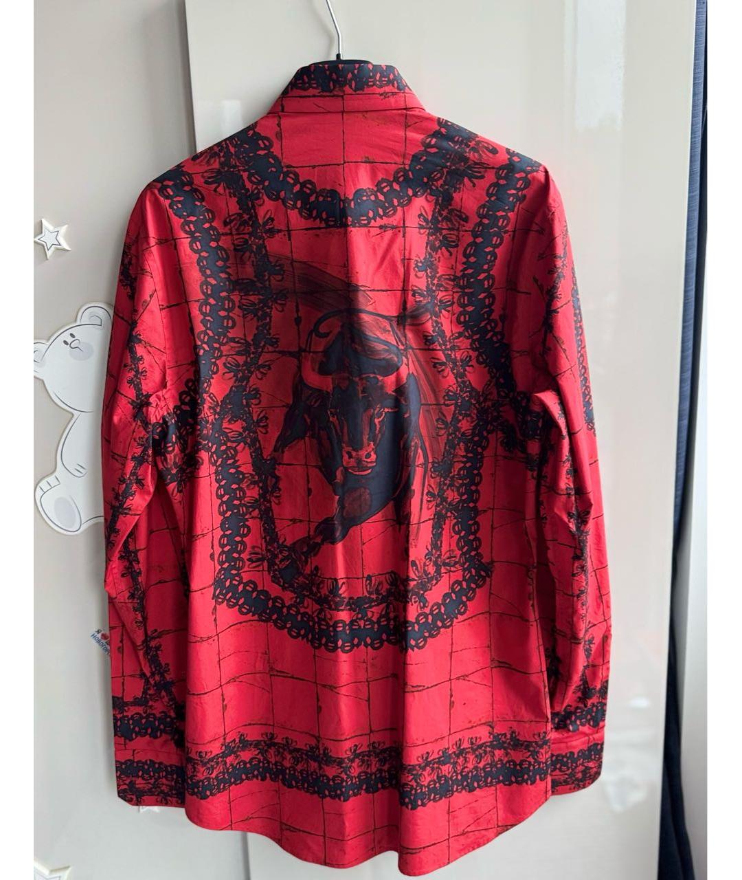 DOLCE&GABBANA Красная хлопковая кэжуал рубашка, фото 4