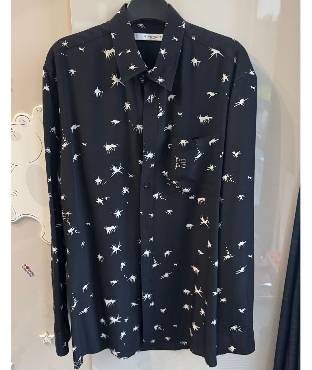 GIVENCHY Черная шелковая кэжуал рубашка, фото 6